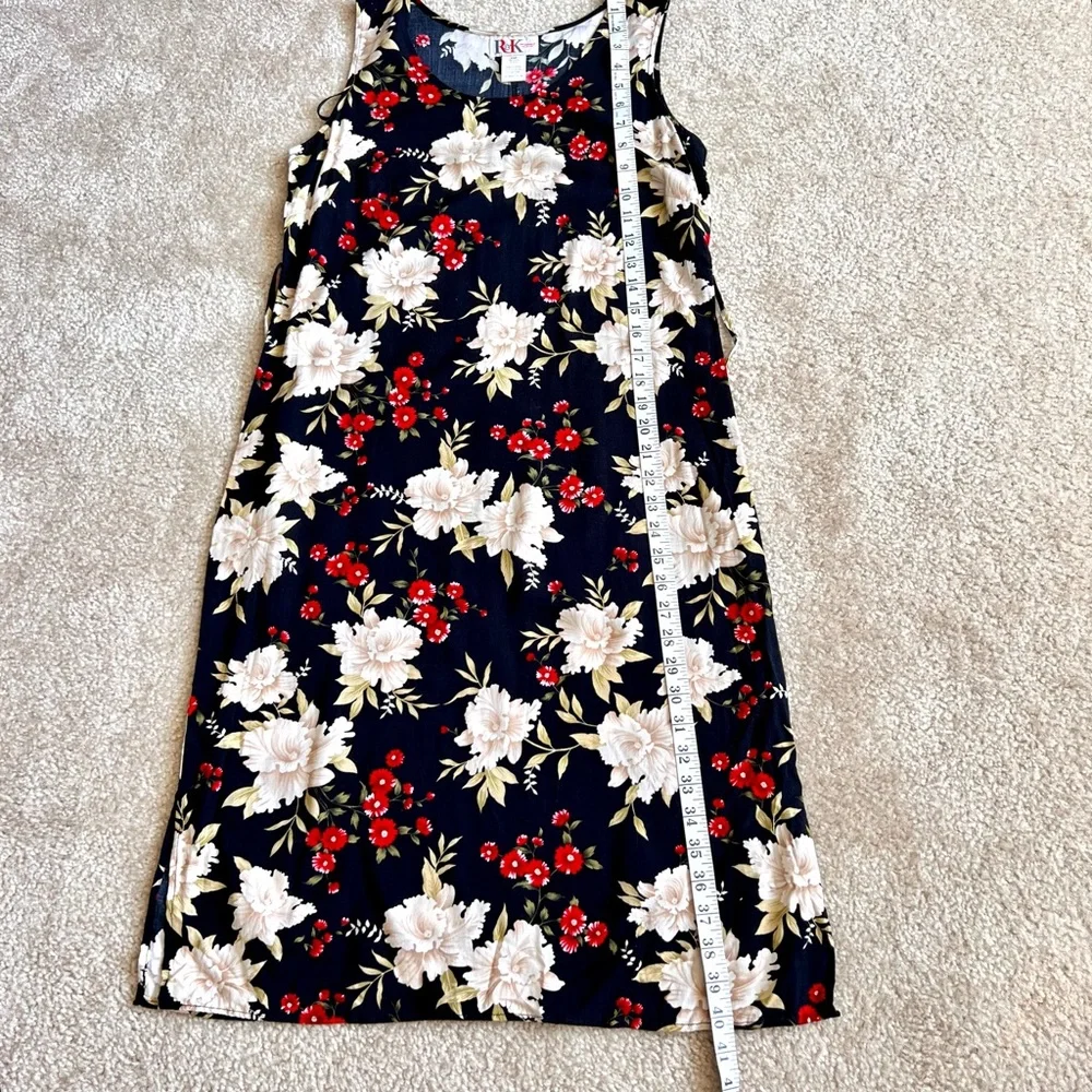 Vintage R&K ORIGINALS Petite Sleeveless Floral Belted Midi Dress—SZ. 10P - Picture 9 of 14